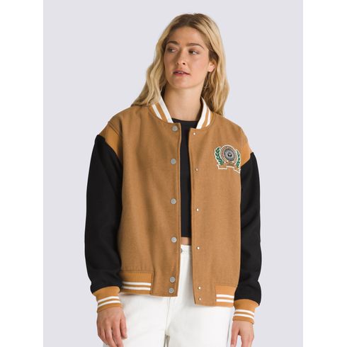 Chaqueta Mujer Piper Stadium Jacket Café Claro Vans
