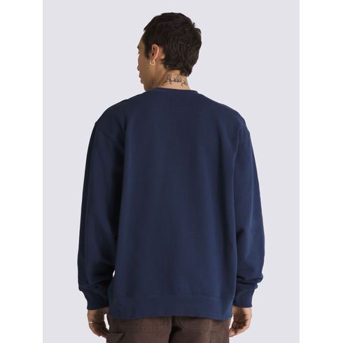Poleron Hombre Skate Ave Crew Neck Azul Oscuro Vans
