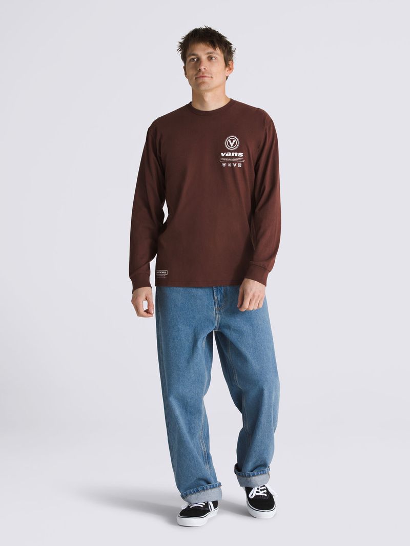 Polera-Manga-Larga-Hombre-Spanning-66-Ls-Chocolate-Vans