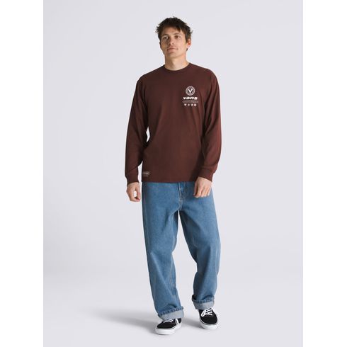 Polera Manga Larga Hombre Spanning 66 Ls Chocolate Vans