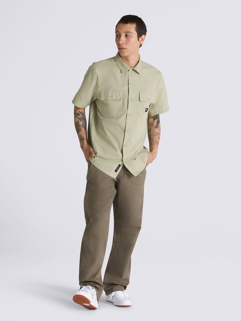 Camisa Manga Corta Hombre Smith Ii Ss Woven Verde Oscuro Vans Vans Chile