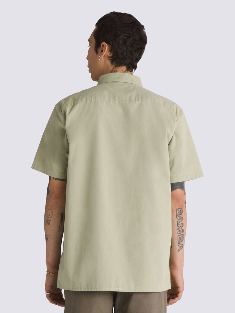 Camisa-Manga-Corta-Hombre-Smith-Ii-Ss-Woven-Verde-Oscuro-Vans