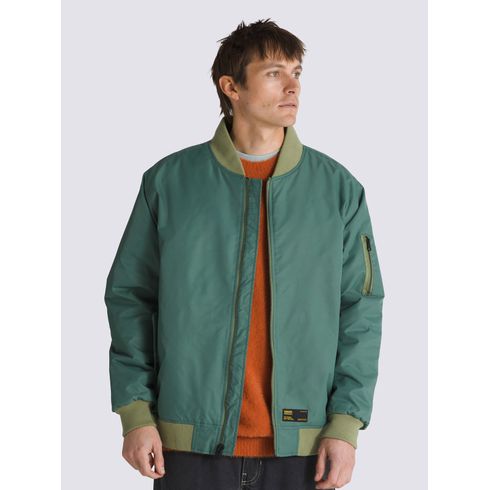 Chaqueta Hombre Copley Bomber Jacket Verde Oscuro Vans
