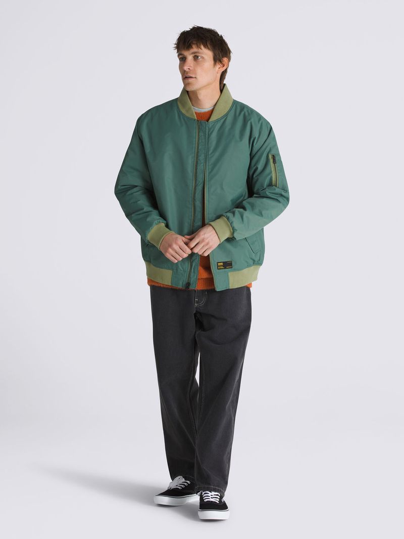 Chaqueta-Hombre-Copley-Bomber-Jacket-Verde-Oscuro-Vans