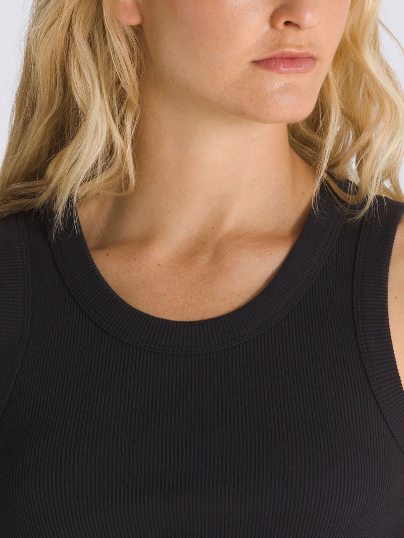 Polera-Sin-Mangas-Mujer-Drew-Rib-Tank-Negro-Vans