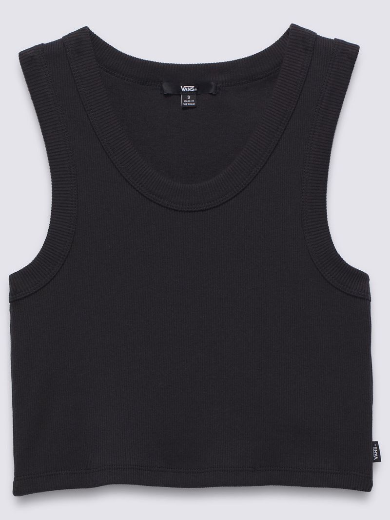 Polera-Sin-Mangas-Mujer-Drew-Rib-Tank-Negro-Vans
