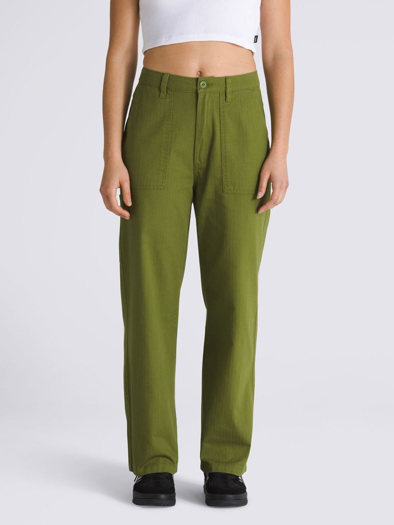 Pantalon-Mujer-Union-Relaxed-Carpen-Oliva-Vans