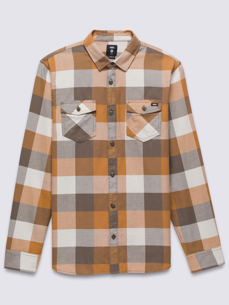 Camisa-Manga-Larga-Hombre-Box-Flannel-Classic-Cafe-Oscuro-Vans