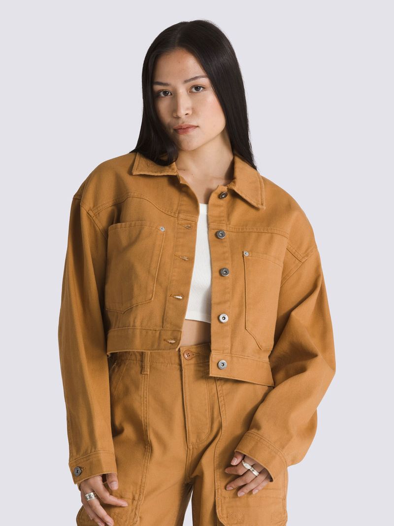 Chaqueta-Mujer-Raynes-Crop-Trucker-Cafe-Claro-Vans