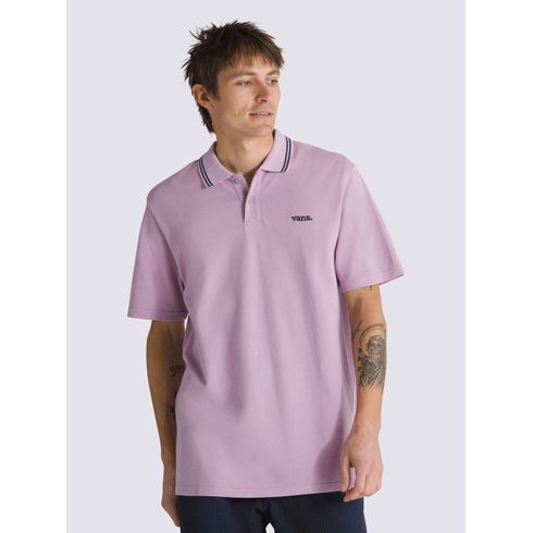 Polera Manga Corta Hombre Halecrest Polo Shirt Morado Vans