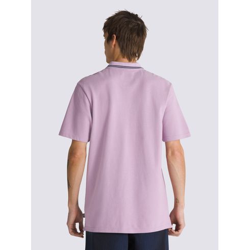 Polera Manga Corta Hombre Halecrest Polo Shirt Morado Vans