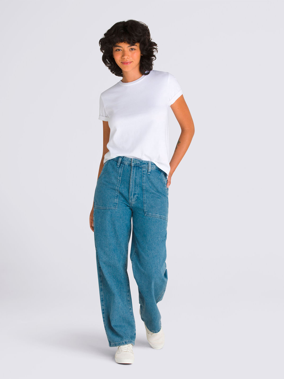 Pantalon Mujer Union Relaxed Denim Denim Vans Vans Chile