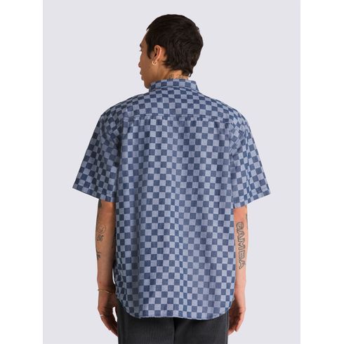 Camisa Manga Corta Hombre Wade Checkerboard Ss Azul Vans