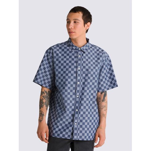 Camisa Manga Corta Hombre Wade Checkerboard Ss Azul Vans