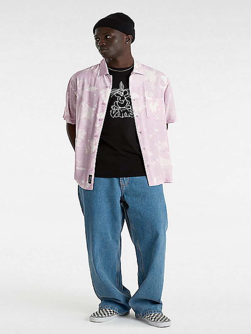 Camisa-Manga-Corta-Hombre-Vans-Camp-Loose-Coll-Morado-Vans