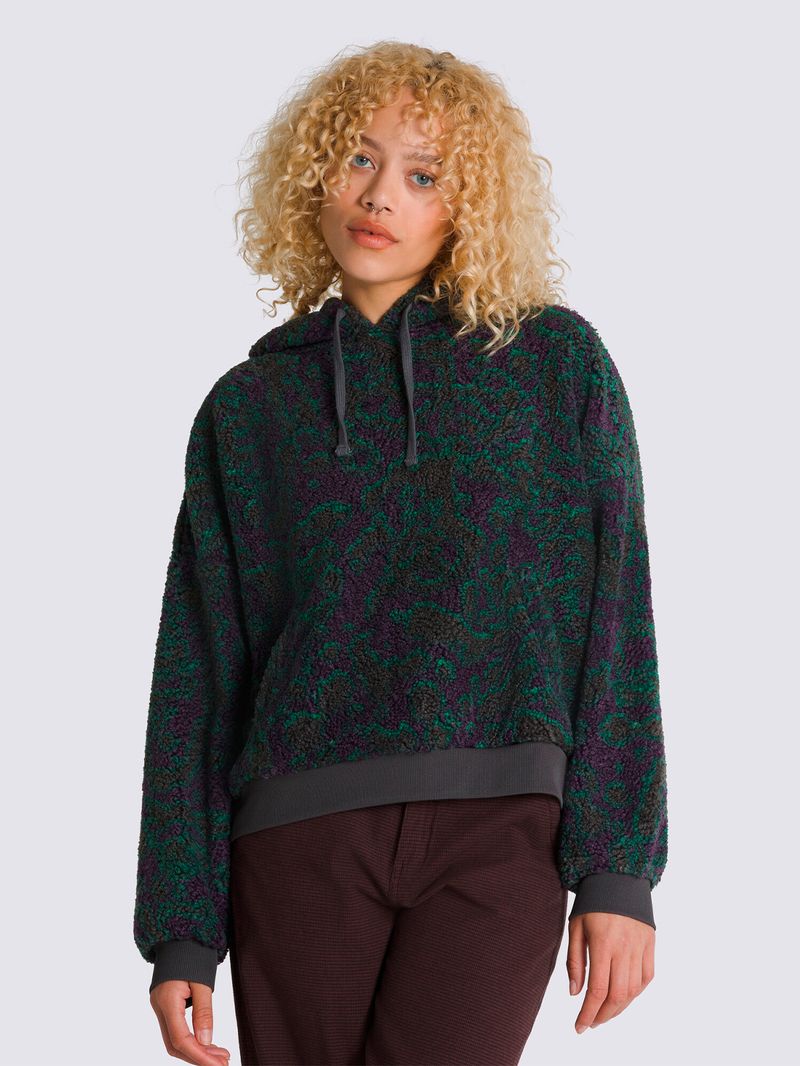 Poleron-Mujer-Collett-Boucle-Loose-Verde-Oscuro-Vans