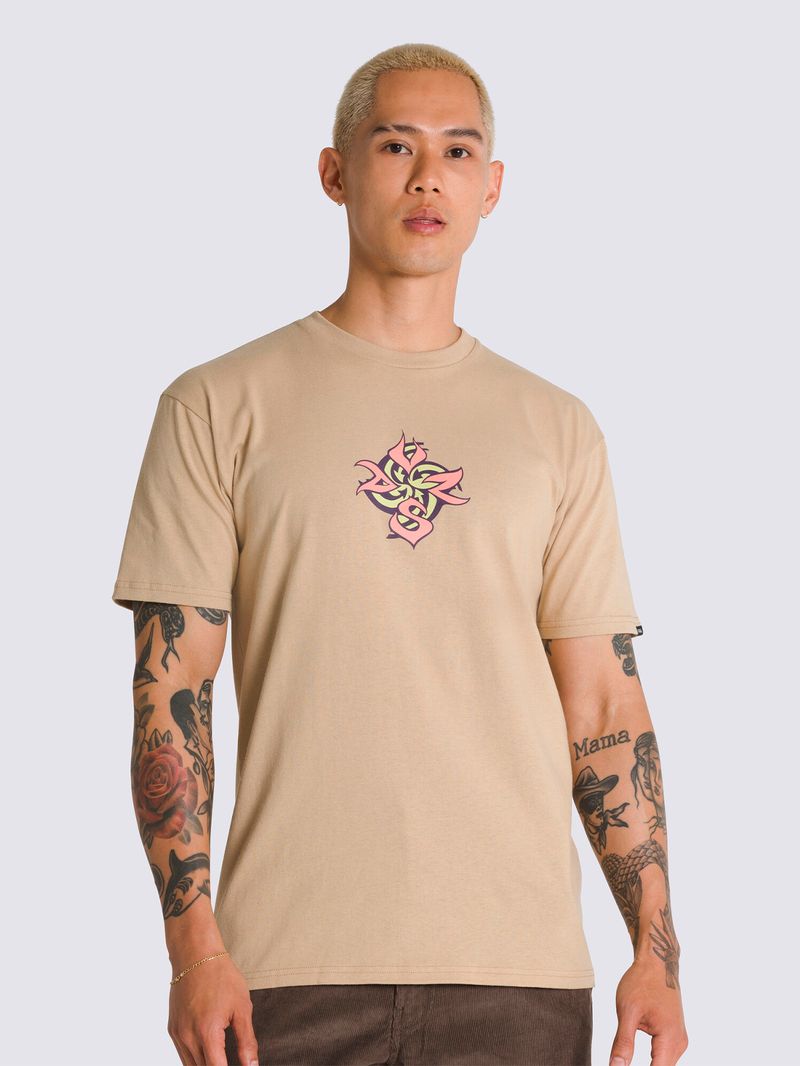 Polera-Manga-Corta-Hombre-Orbits-Ss-Cafe-Claro-Vans