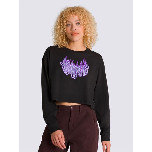 Polera Manga Larga Mujer Hot Links Ls Relax C Negro Vans
