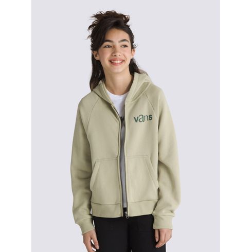 Poleron Nina Preference Zip Hoodi Verde Oscuro Vans
