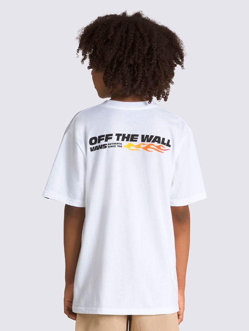 Polera-Manga-Corta-Niño-Up-In-Flames-Blanco-Vans
