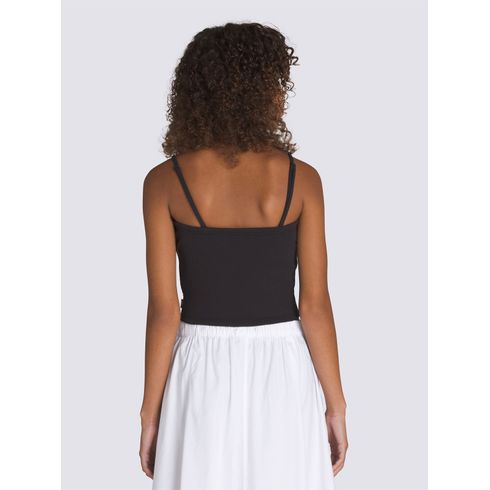 POLERA S/M CASUAL MUJER DREW RIB TUBE TOP NEGRO VANS
