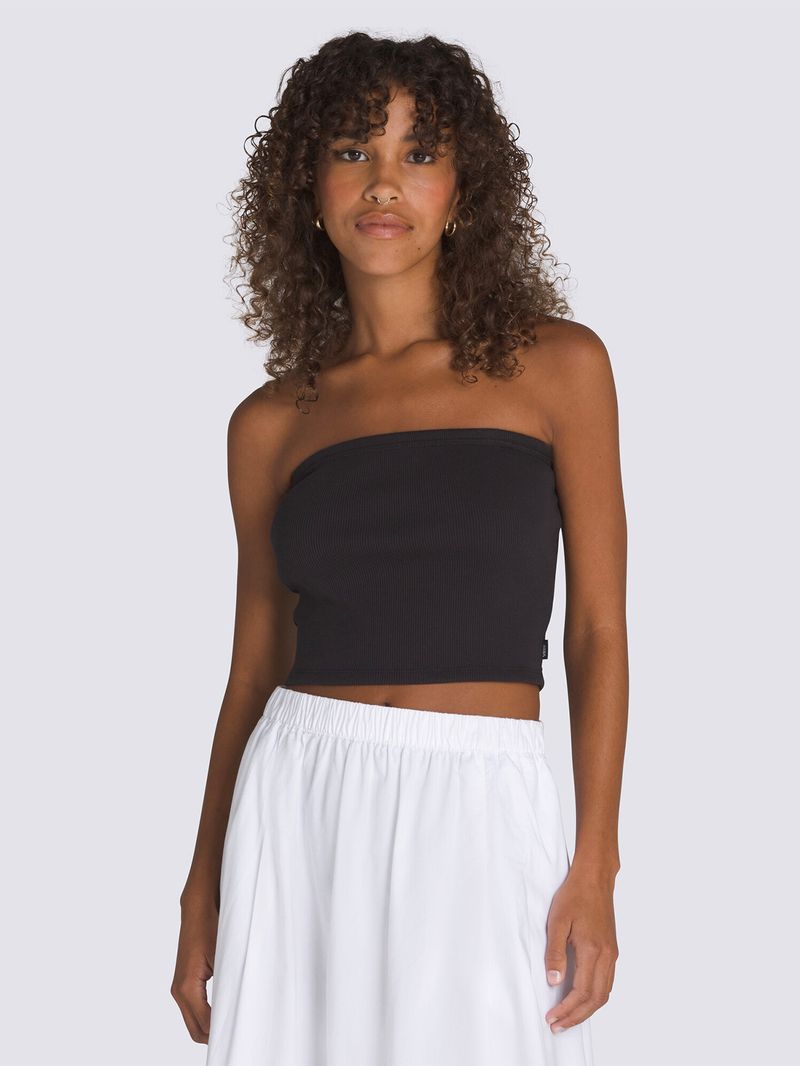 POLERA-S-M-CASUAL-MUJER-DREW-RIB-TUBE-TOP-NEGRO-VANS