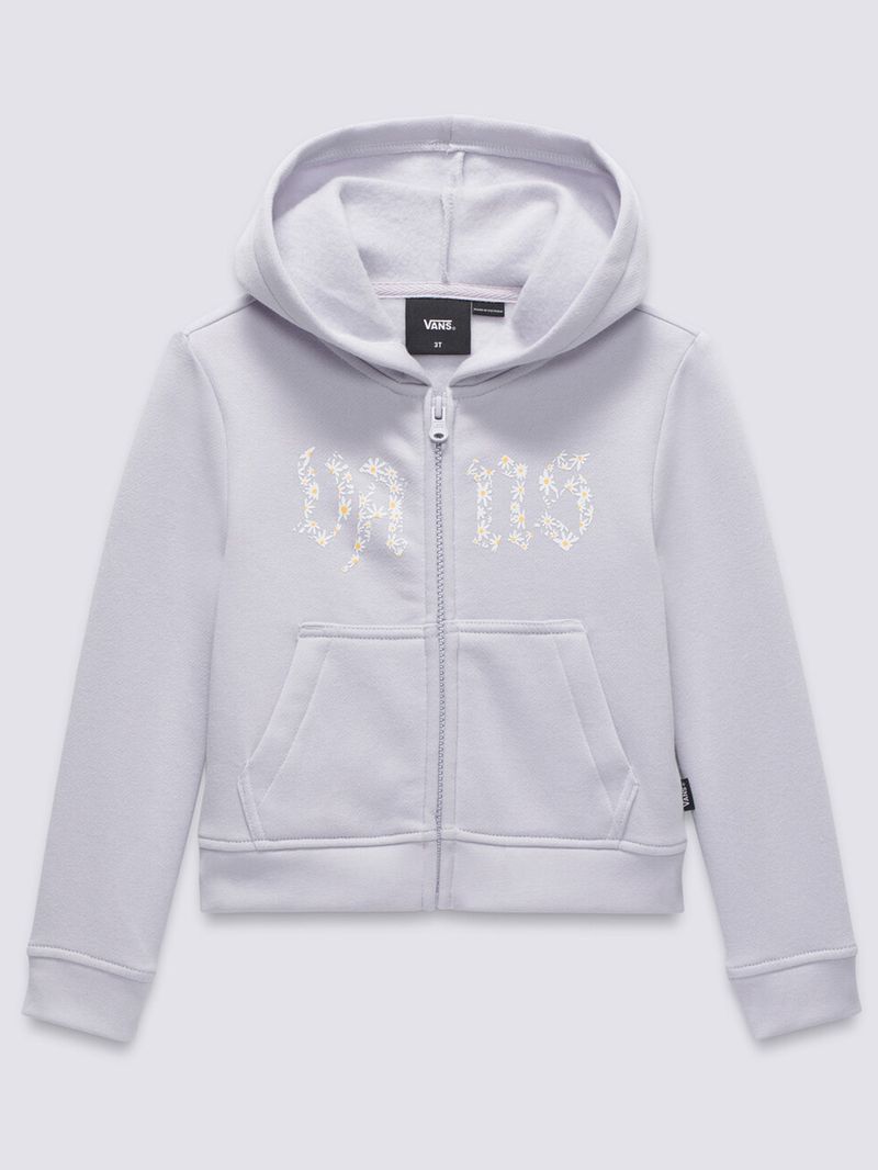 POLERON CASUAL NINA DAISY BREAK ZIP HOOD GRIS VANS