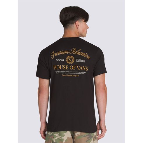 POLERA M/C CASUAL HOMBRE LEISURE SS NEGRO VANS