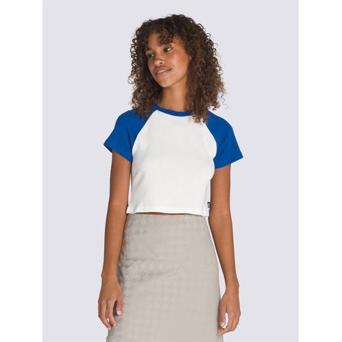 POLERA M/C CASUAL MUJER CLARE RAGLAN TEE BLANCO VANS
