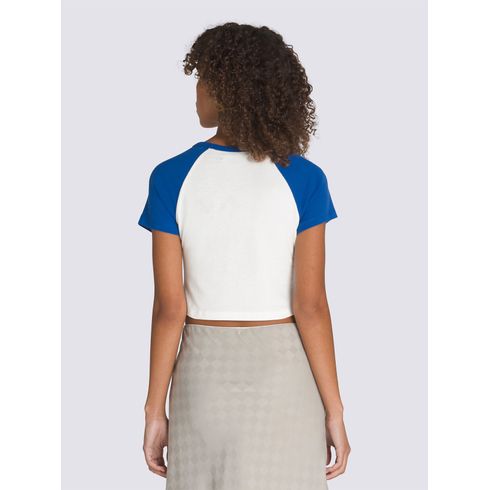 POLERA M/C CASUAL MUJER CLARE RAGLAN TEE BLANCO VANS