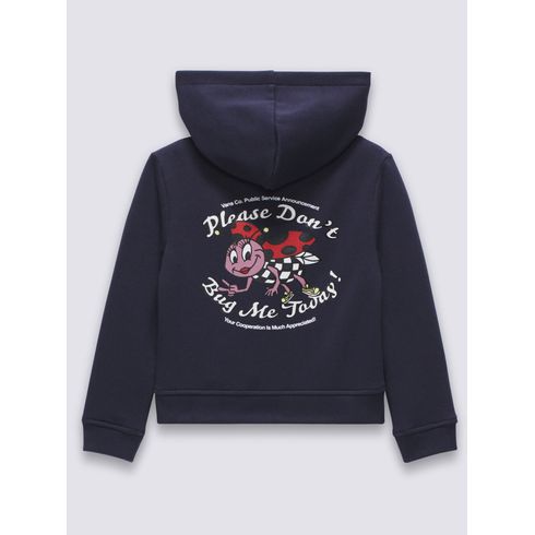 POLERON CASUAL NINA DONT BUG ME ZIP HOOD NEGRO VANS
