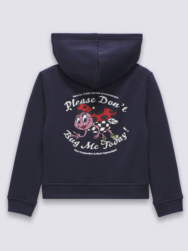 POLERON CASUAL NINA DONT BUG ME ZIP HOOD NEGRO VANS