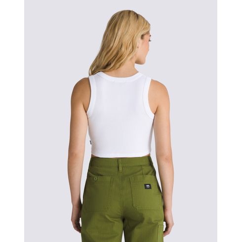POLERA S/M CASUAL MUJER DREW RIB TANK BLANCO VANS