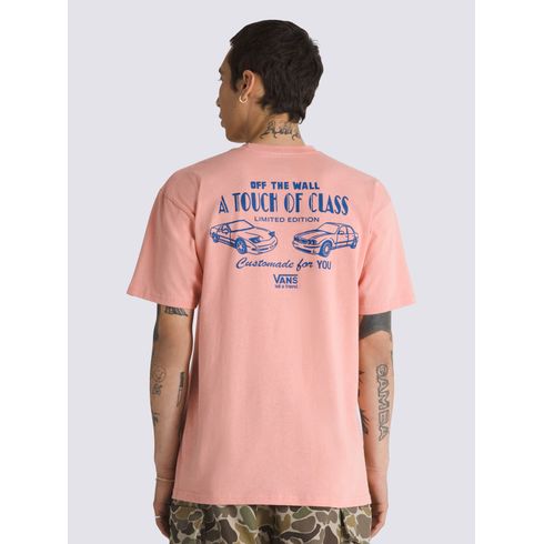 Polera Manga Corta Hombre Vans Motors Ss Coral Vans