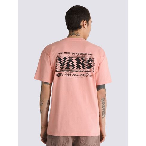 Polera Manga Corta Hombre Break Made Ss Coral Vans