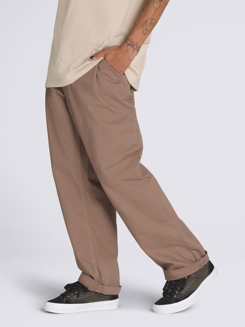 PANTALON-HOMBRE-SKATE-LOOSE-PLEATED--CAFE-VANS