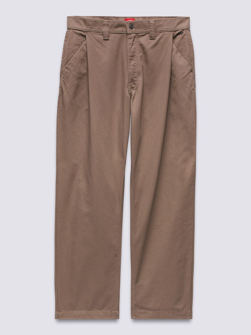 PANTALON-HOMBRE-SKATE-LOOSE-PLEATED--CAFE-VANS
