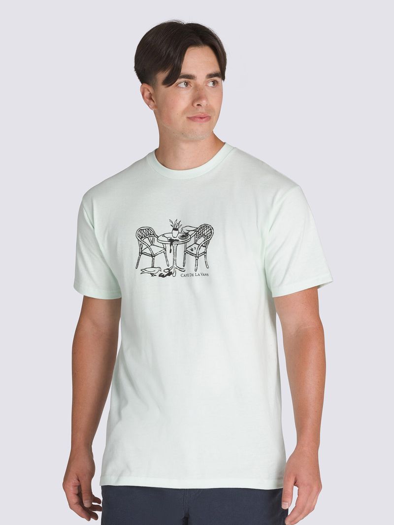 POLERA M/C HOMBRE CAFE DE LA VANS SS CELESTE VANS