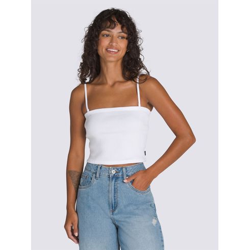 POLERA S/M MUJER DREW RIB TUBE TOP BLANCO VANS