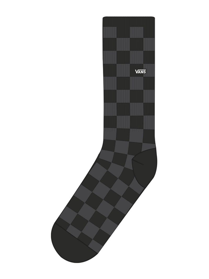 Calcetines-Unisex-Checkerboard-Crew-Negro-Vans