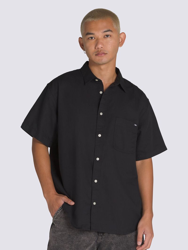 CAMISA M/C HOMBRE LAWSON SOLID SS WOVE NEGRO VANS
