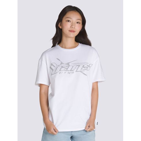 POLERA M/C MUJER Y2V OVERSIZED SS BLANCO VANS