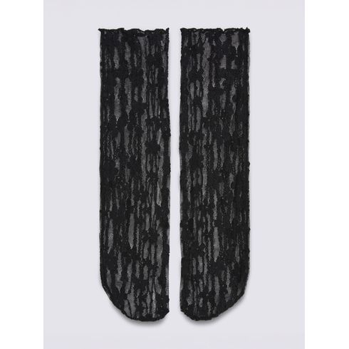 CALCETIN MUJER LACY LETTUCE HALF CR NEGRO VANS