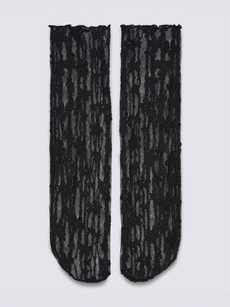 CALCETIN-MUJER-LACY-LETTUCE-HALF-CR-NEGRO-VANS