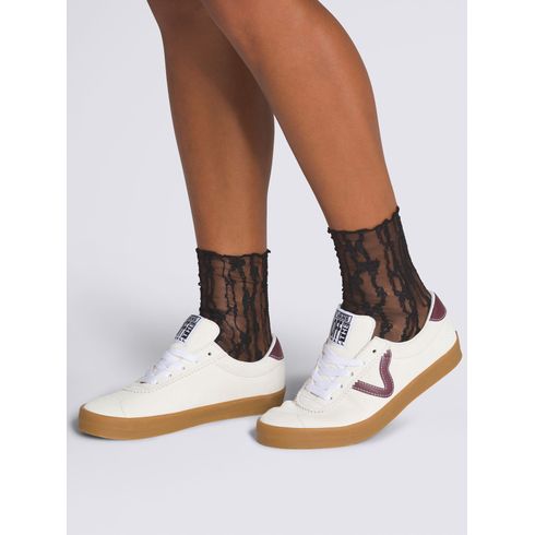 CALCETIN MUJER LACY LETTUCE HALF CR NEGRO VANS