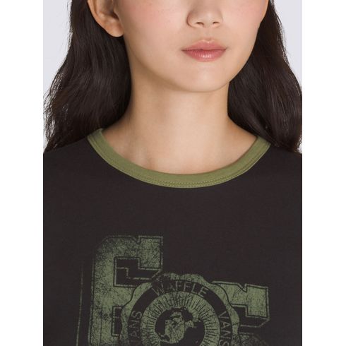 POLERA M/C MUJER CAMPUS TOUR RINGER T GRIS VANS