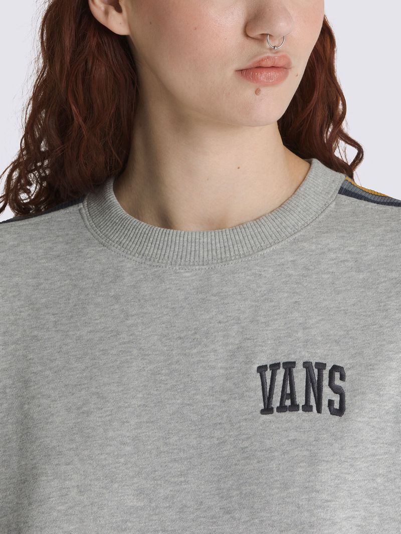 POLERON MUJER STADIUM OS CREW GRIS VANS