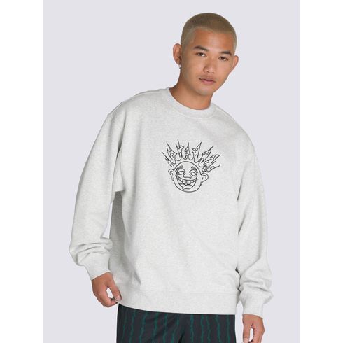 POLERON HOMBRE SKATE SMILE SPIKE CR GRIS VANS