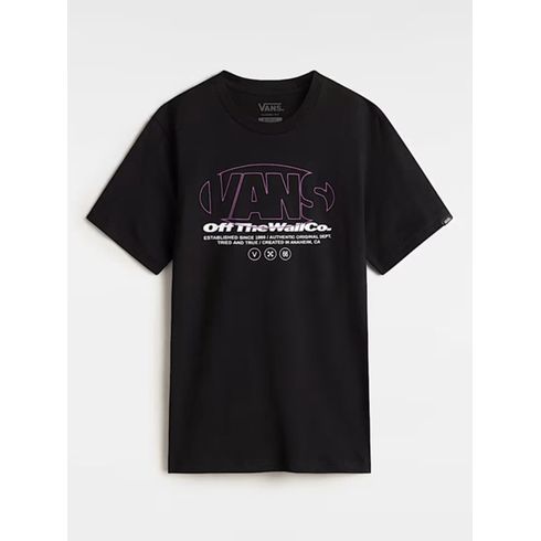 POLERA M/C NINO MAJOR TYPE SS NEGRO VANS