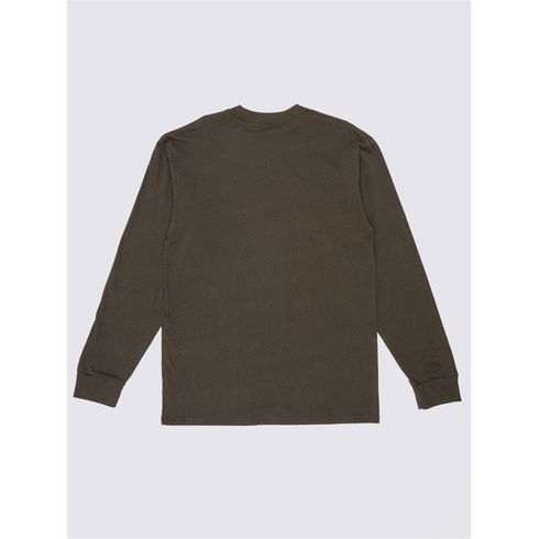 Polera Manga Larga Hombre Field Equipment Ls Café Oscuro Vans